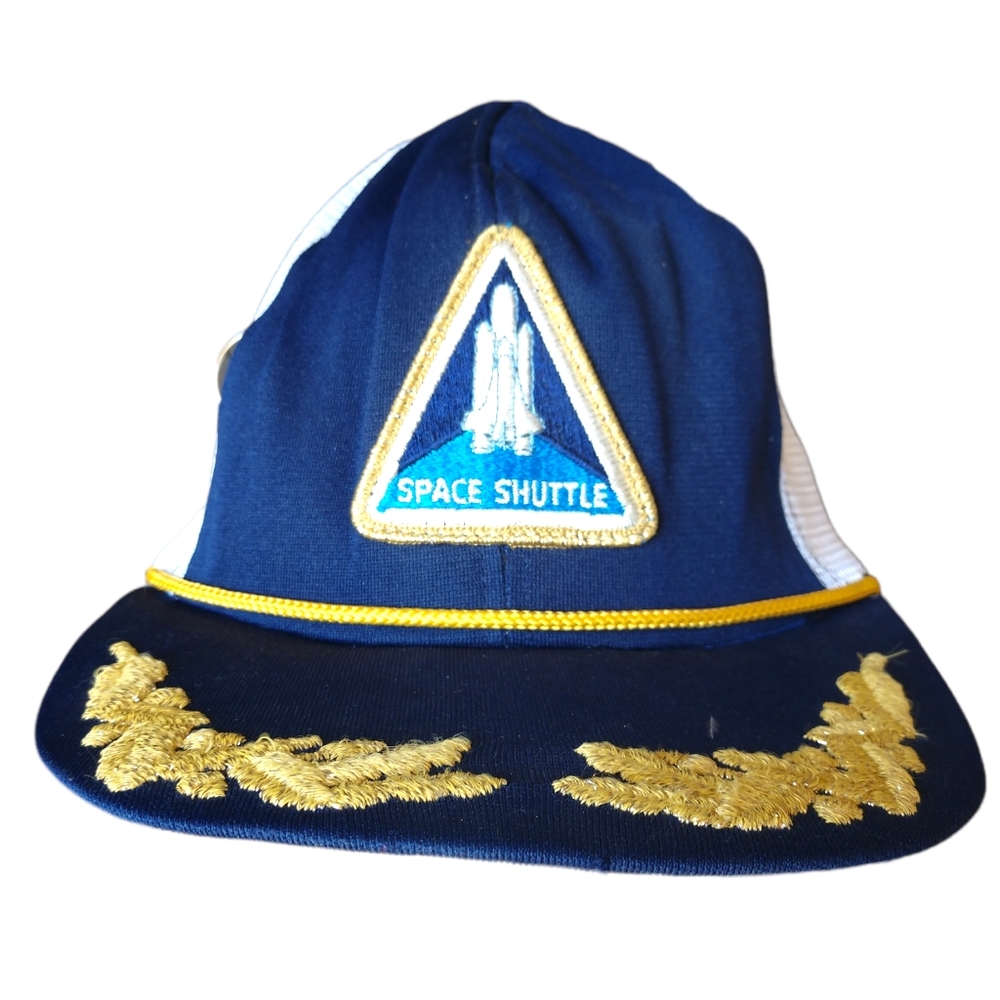 Vintage Space Shuttle Patch Snapback Trucker Hat Cap